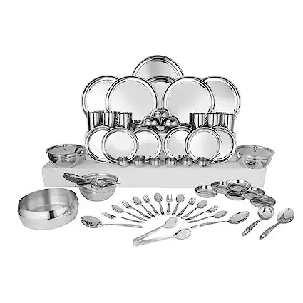Image for Shri%26SamStainlessSteelShagunDinnerSet-61Pieces