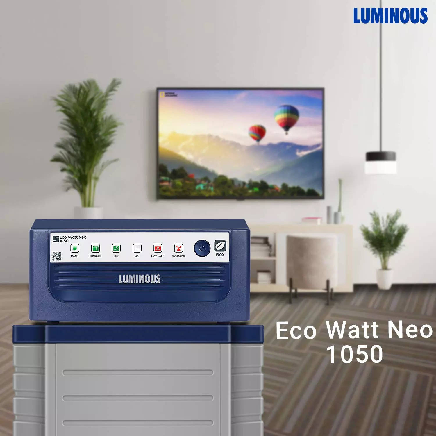 Single Luminous Eco Watt Neo 1050 Inverter, For Small Shops, LED