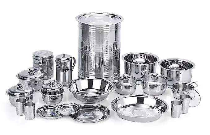Image for NeelamStainlessSteelDiamondTouch101pcWeddingDinnerSet