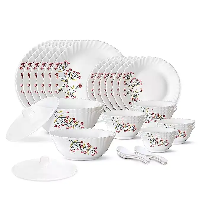 Image for LarahbyBorosilRedBudSilkSeriesOpalwareDinnerSet