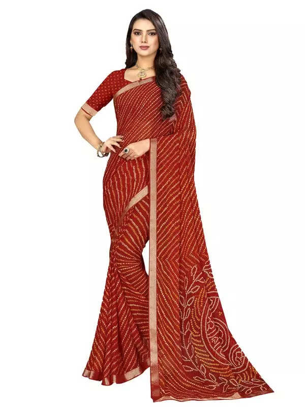 Blue Party wear Jaanvi Fashion Womens Georgette Saree at Rs 999 in