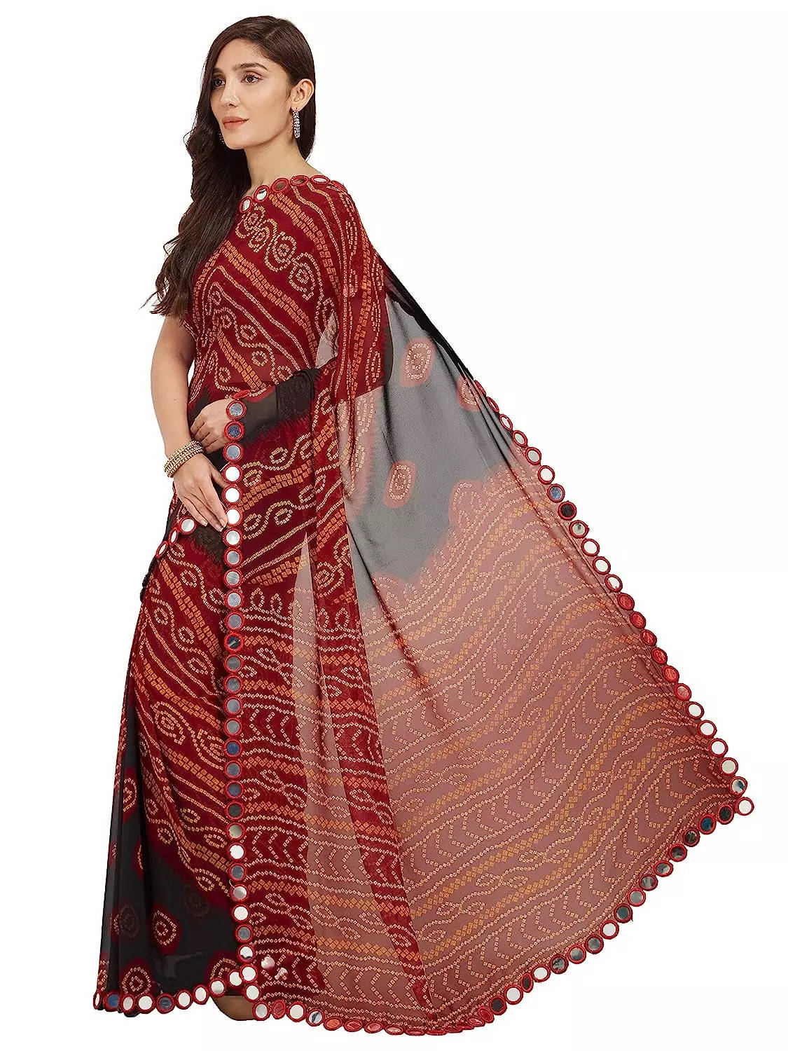 Buy PRIYASAREEJPR Woven Bandhani Art Silk Pink Sarees Online @ Best Price  In India | Flipkart.com