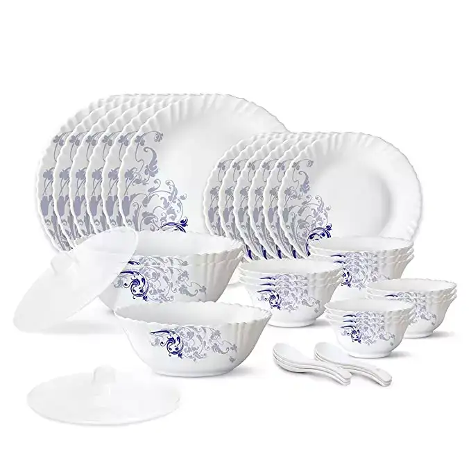 Image for LarahbyBorosilBlueEveSilkSeriesOpalwareDinnerSet