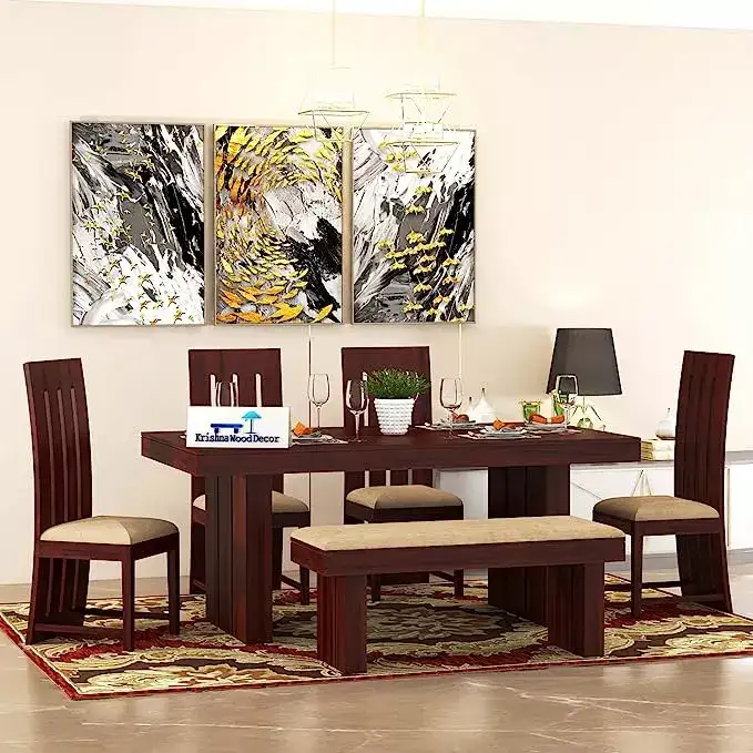 Image for KrishnaWoodDecorWoodDiningTable