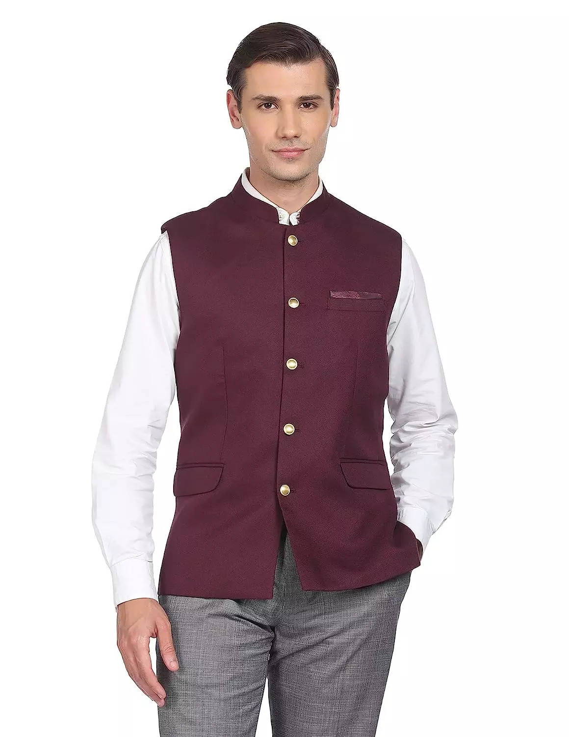 This stylish golden yellow jacket is a combination of vest coat and Nehru  jacket.Fantastic motif at fr… | Jackets men fashion, Indian men fashion,  Indian groom wear