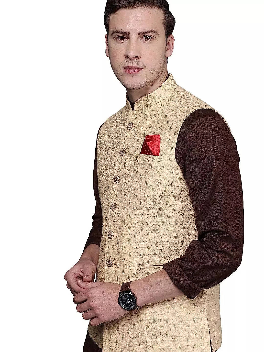 Buy Purple Linen Self Design Geometric Abstract Pattern Nehru Jacket For  Men by Arihant Rai Sinha Online at Aza Fashions.