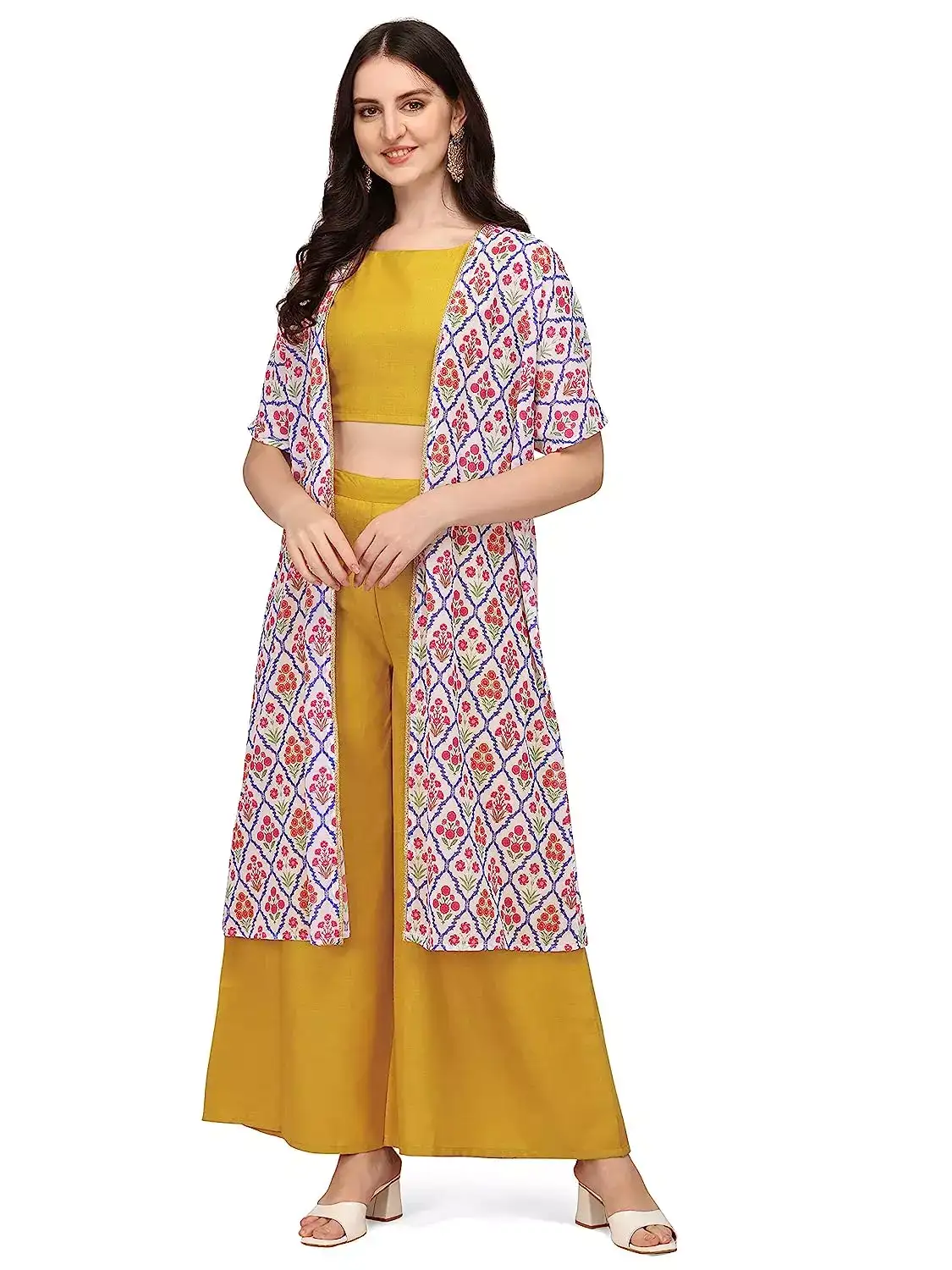 Crop Top and Palazzo with Shrug 7 Trendy Crop Top and Palazzo with