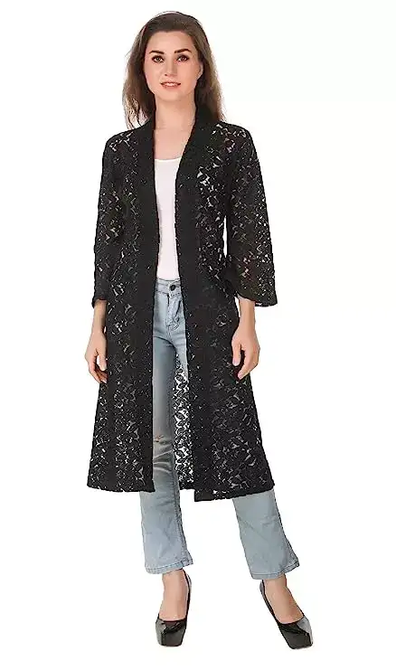 Image for BflyWomen'sNetFrontOpenNeckShrug