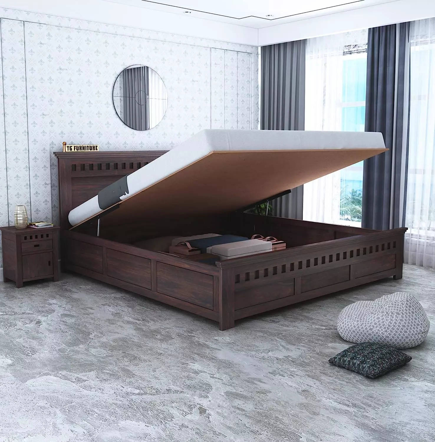 Hydraulic on sale bed furniture