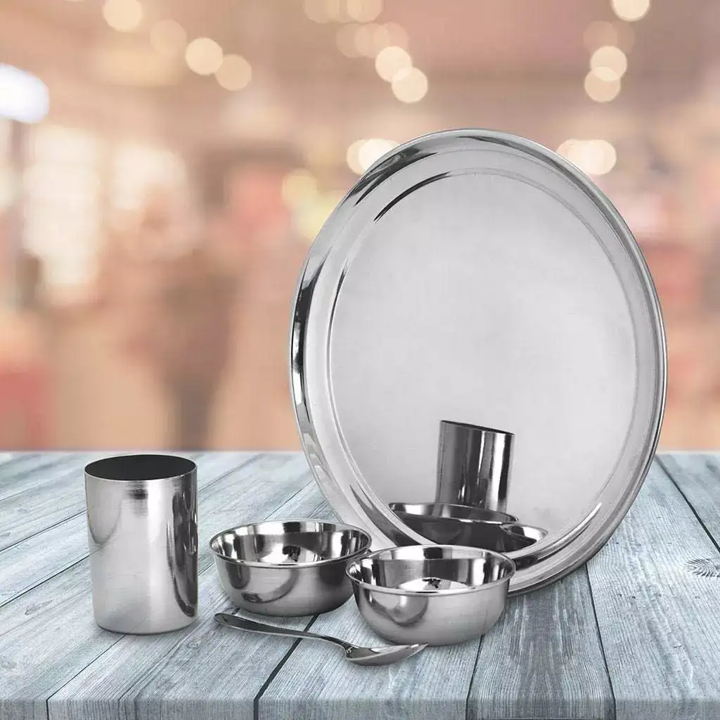 Image for Shri%26SamStainlessSteelDinnerSet-5Pieces