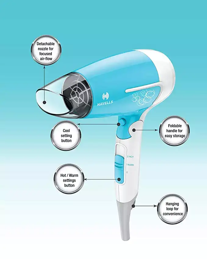 Image for HavellsHD31511200-WattsFoldableHairDryer