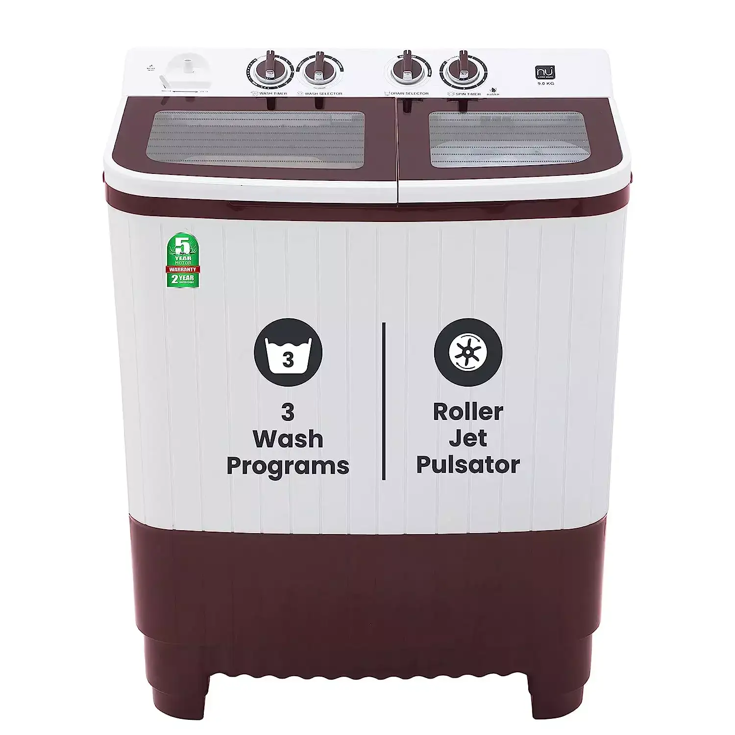 Image for Nu9kgSemi-AutomaticTopLoadWashingMachine