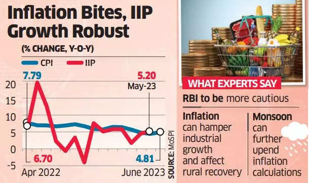India's Retail Inflation Surges to 4.81% in June; May IIP Rises to 5.2%_60.1
