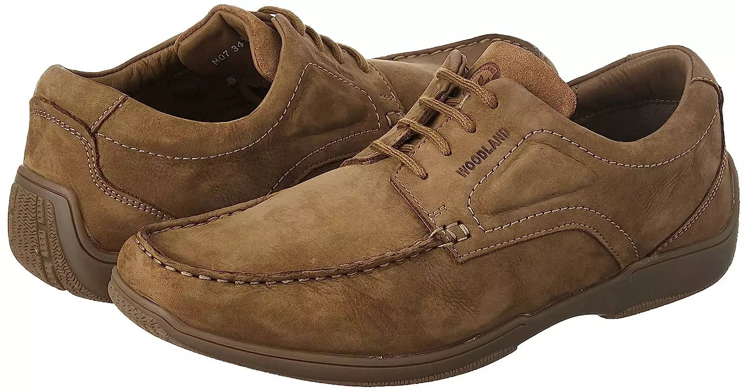 Buy Woodland Men's Camel Leather Casual Shoes - 9 UK/India (43 EU) at  Amazon.in