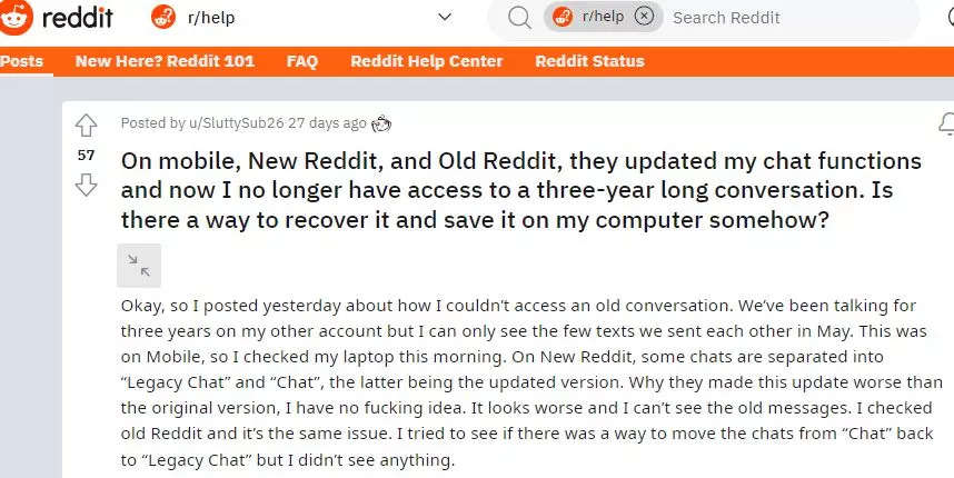 Reddit Chats: Reddit removes all chats prior to January 2023