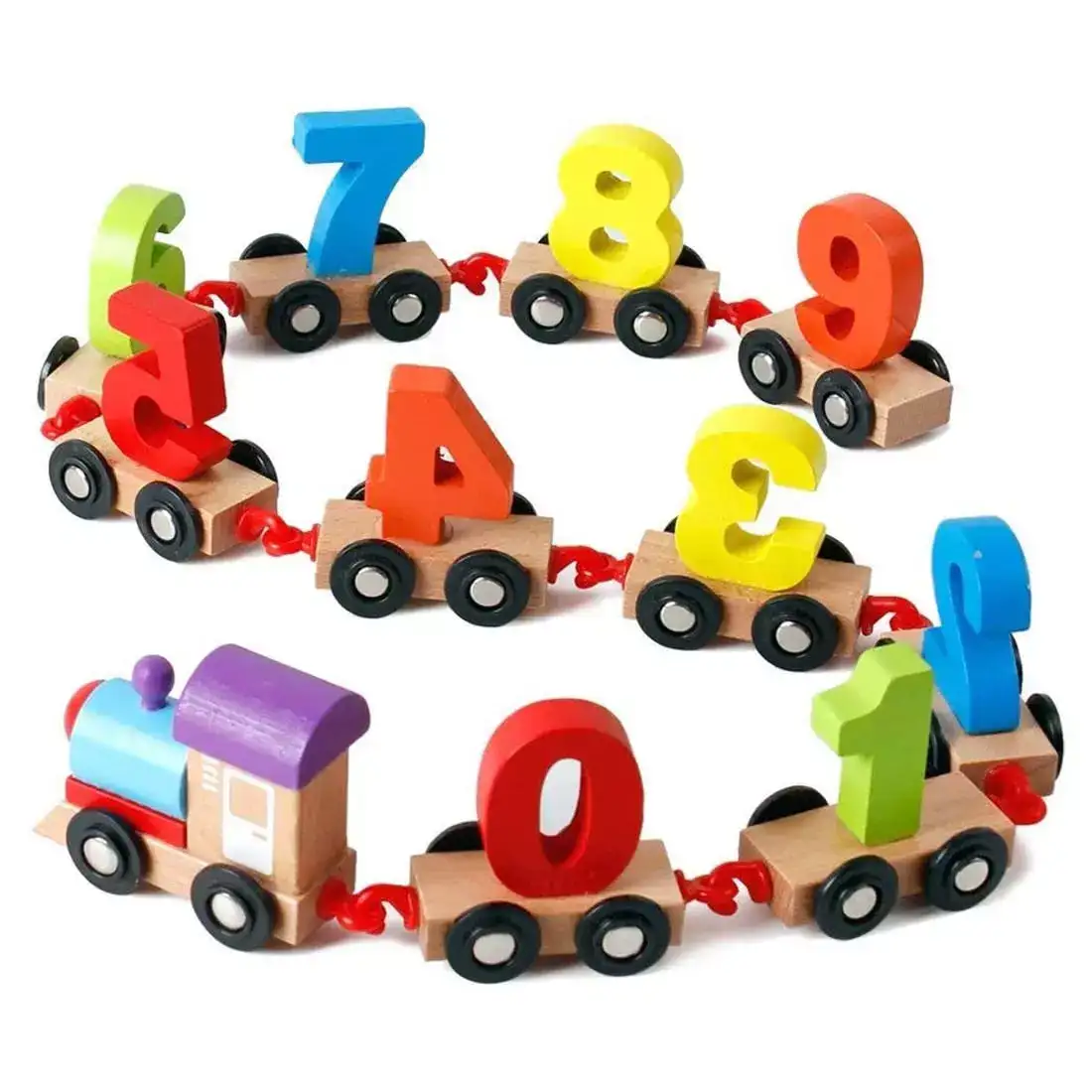Image for WembleyWoodenPuzzleTrainToysforKids