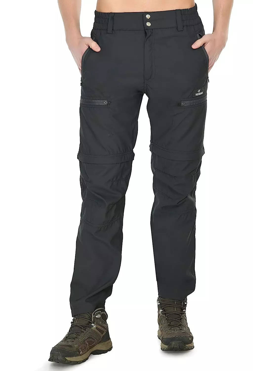Men's Trendy Solid Cargo Pants Casual Slightly Stretch - Temu