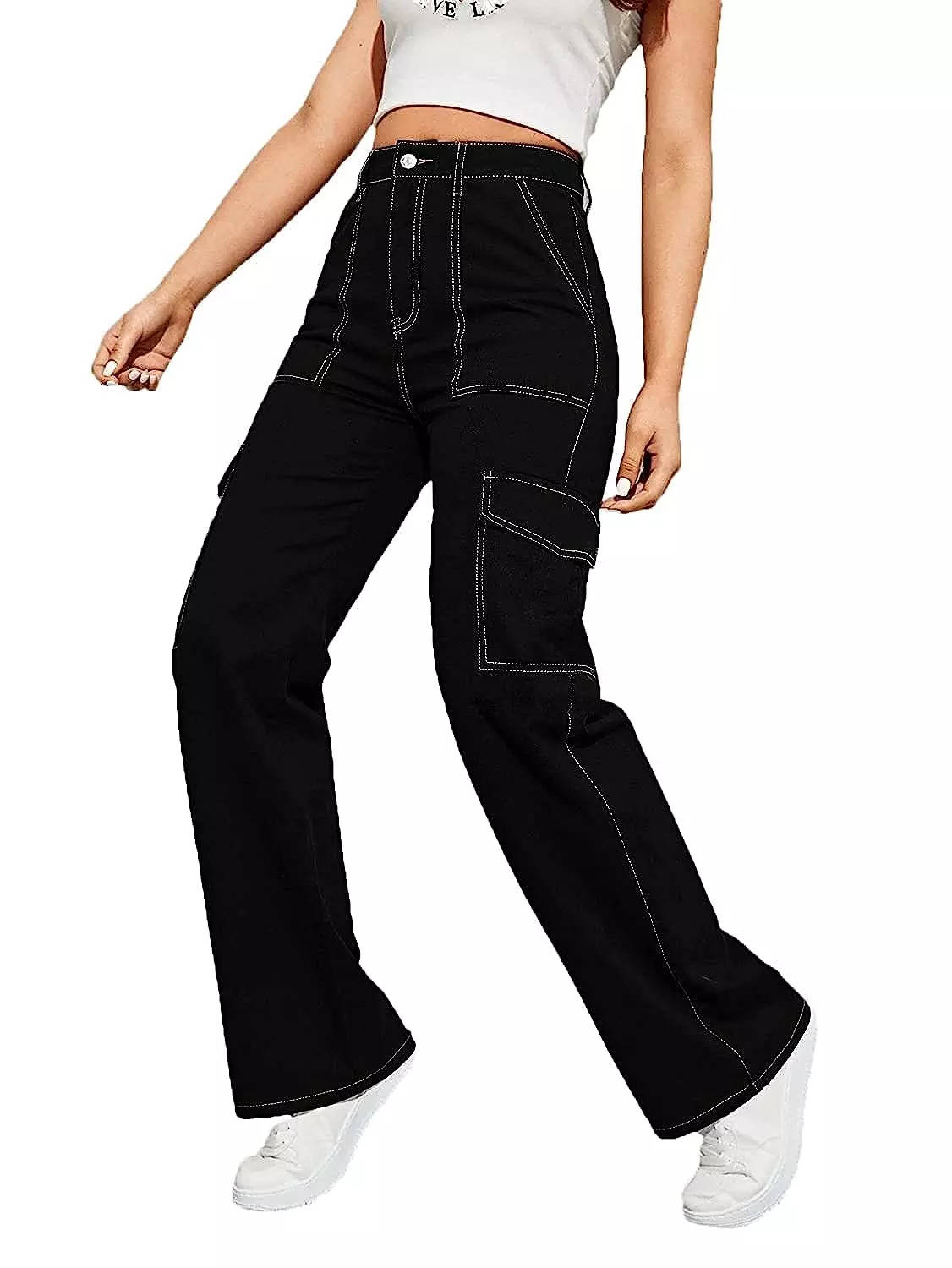 Black Cargo Pants for Women: 6 Stylish Black Cargo Pants for Women for ...