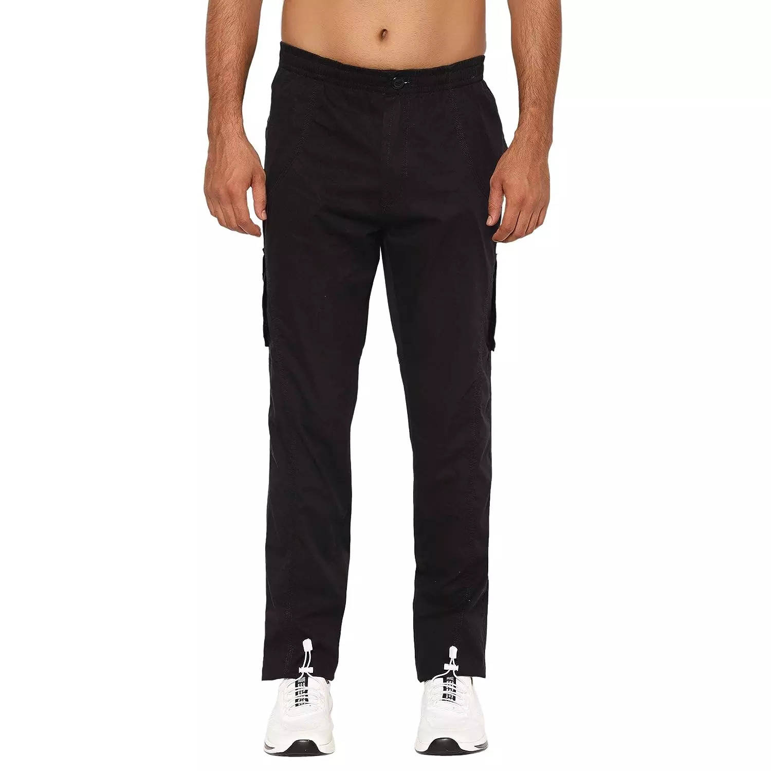 Buy Men's Cotton Mercerised Solid Dark Navy Trousers | Cotstyle