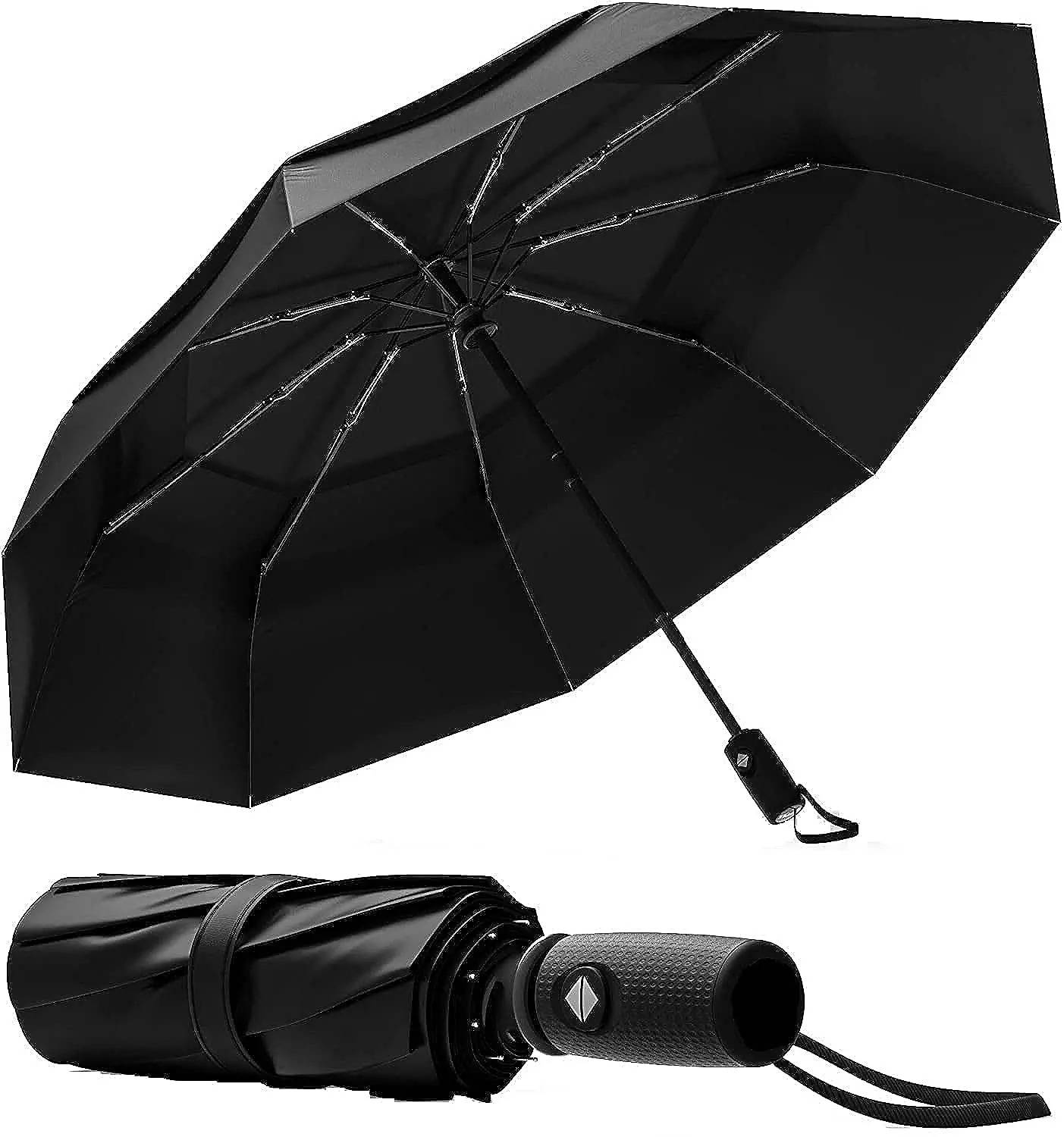 TECKNET Large Windproof Umbrella for Rain, Wind Resistant Compact Trav