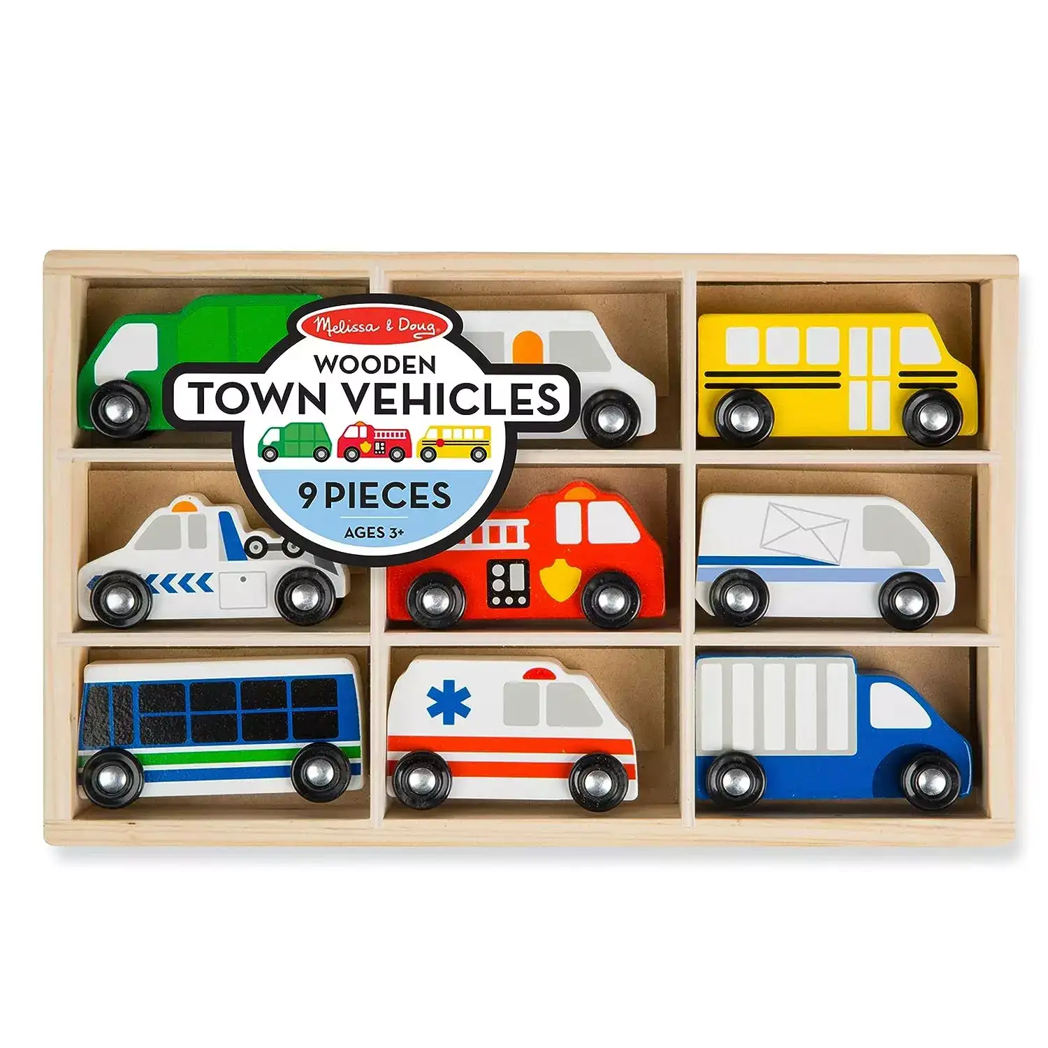 Image for Melissa%26DougWoodenTownVehiclesSet