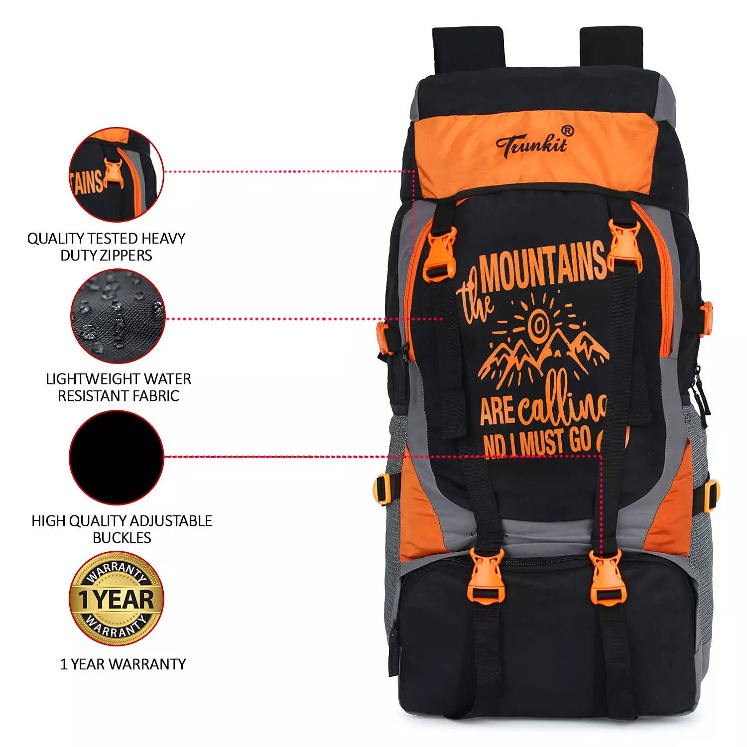 Men's Large Capacity Travel Backpack Waterproof Hiking - Temu