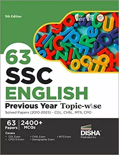 Image for 63SSCEnglishPreviousYearSolvedPapersbyDishaExperts
