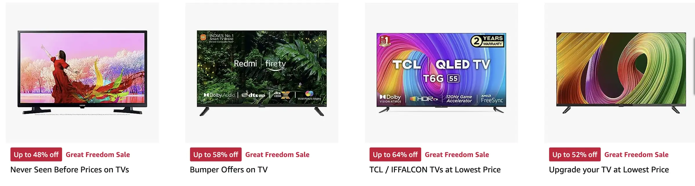 Amazon sale Amazon Sale 2023 Best deals on TVs during Great Freedom