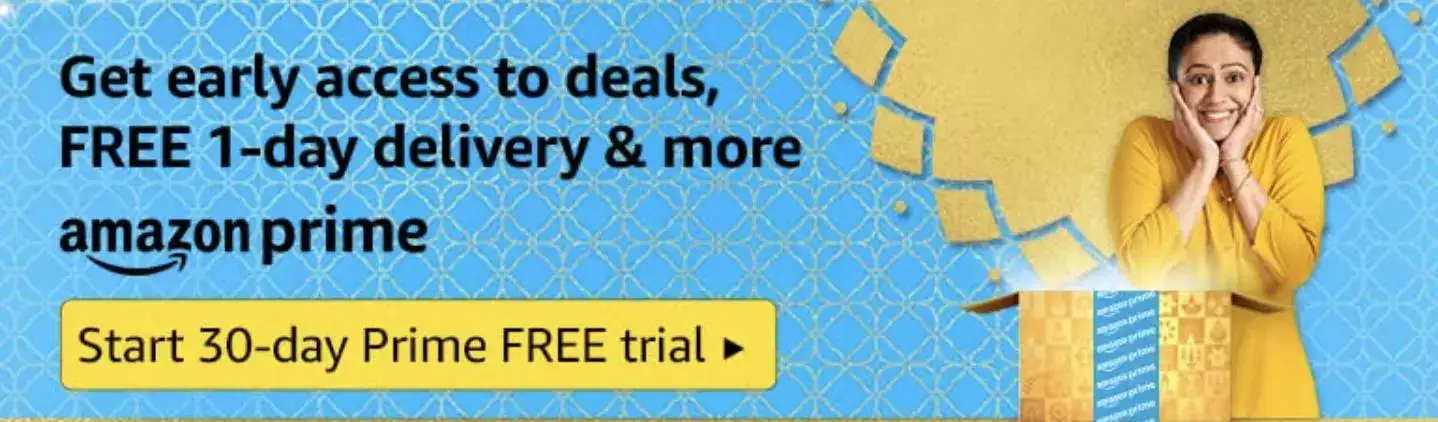 Image for Getearlyaccesstodeals%2Cfree1-daydeliveryandmorewithAmazonPrime
