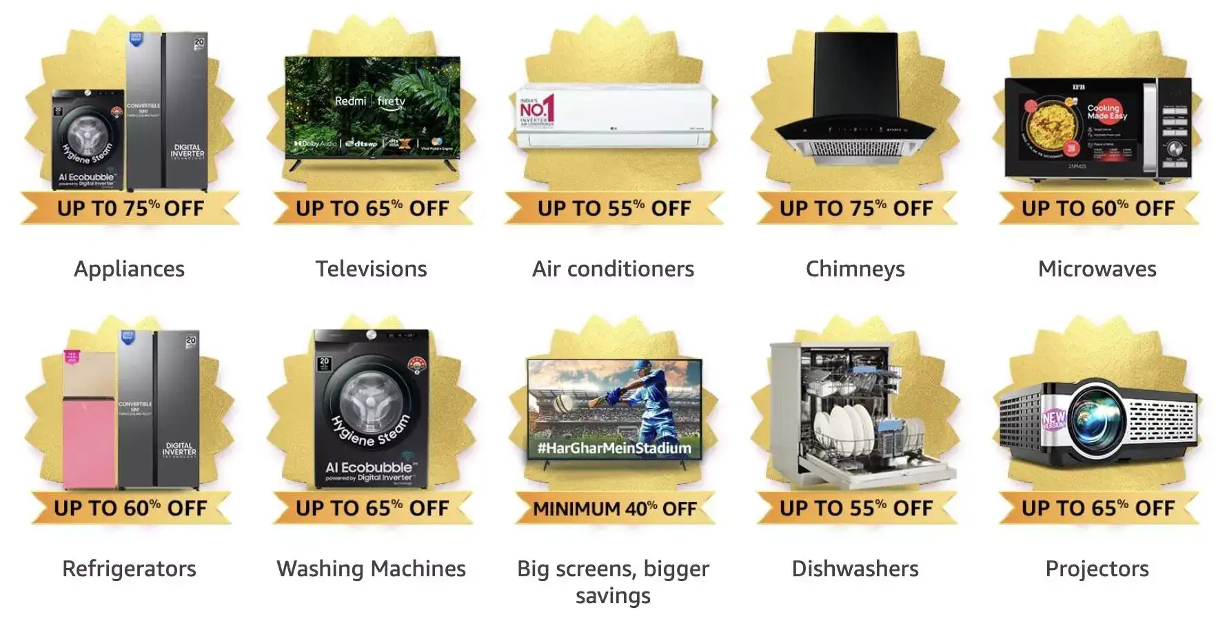 Amazon sale Amazon Sale 2023 All deals on ACs, Refrigerators, Washing