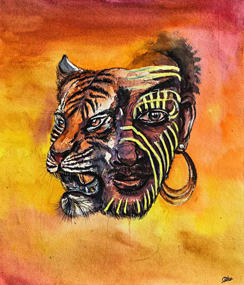 Illustrating tribal affection for big cats via their art 