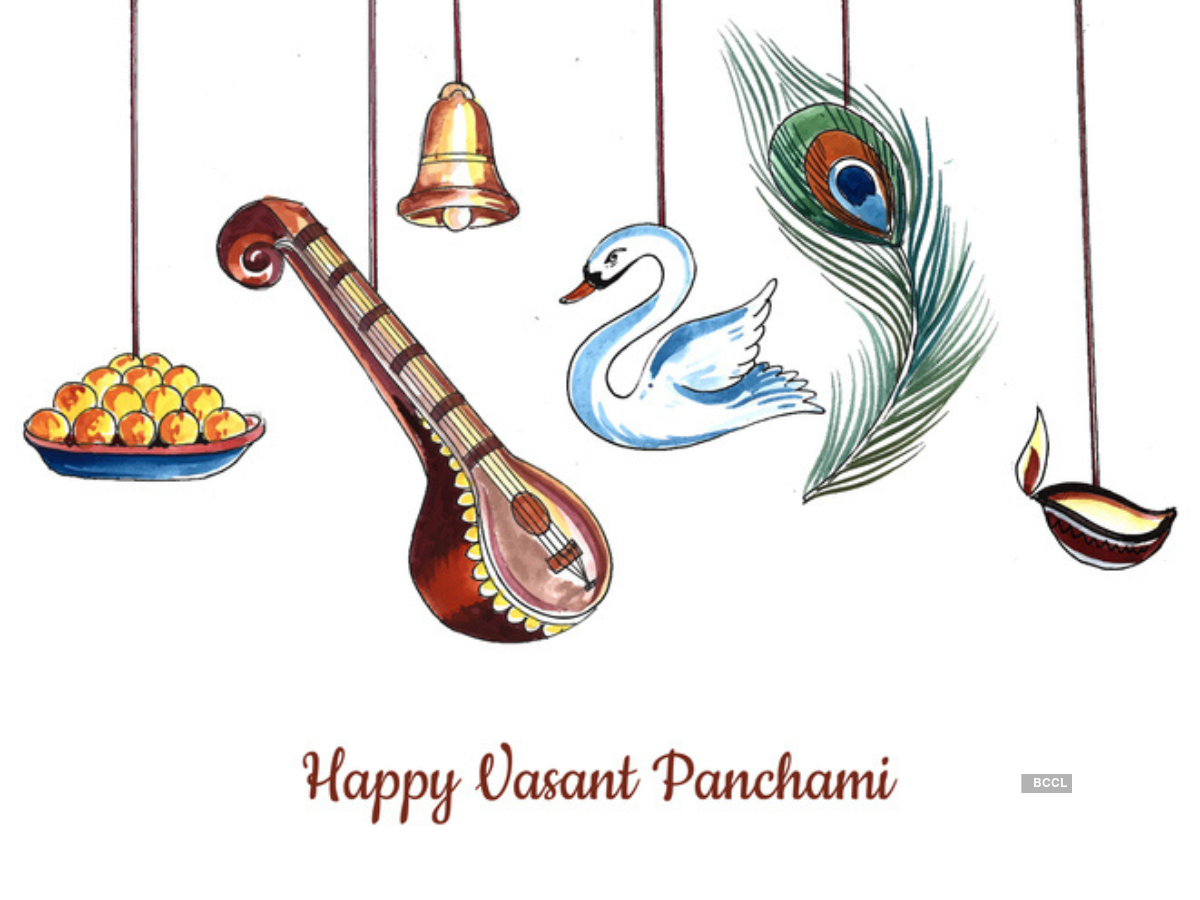 how to draw vasant panchami||saraswati puja - YouTube