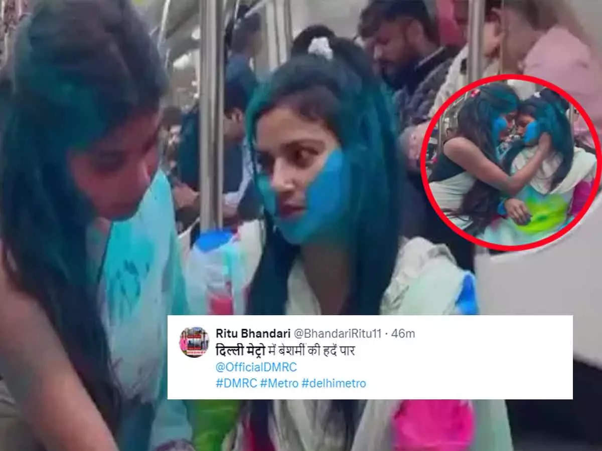 DMRC investigates viral 'Ang Laga De' video of Holi celebration inside metro coach 