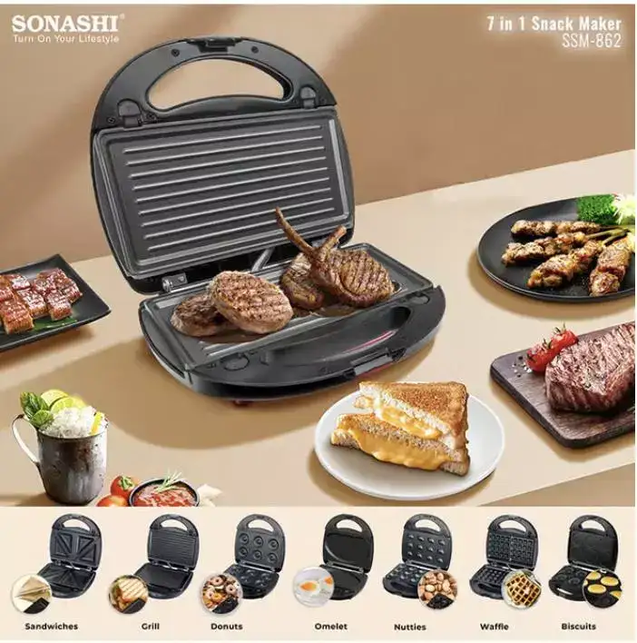 Image for SONASHI7-in-1Non-StickMultiSnacksMaker
