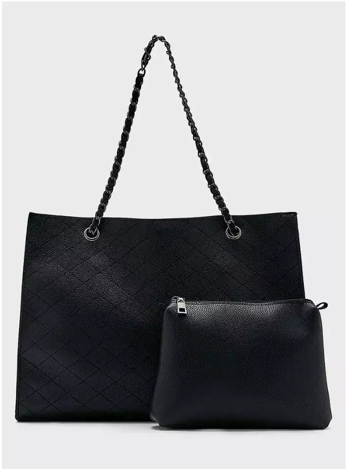 Image for ELLAQuiltedChainHandleToteHandbag