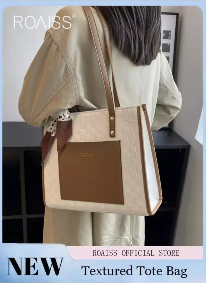 Image for RoaissWomenLeatherTwoToneBag
