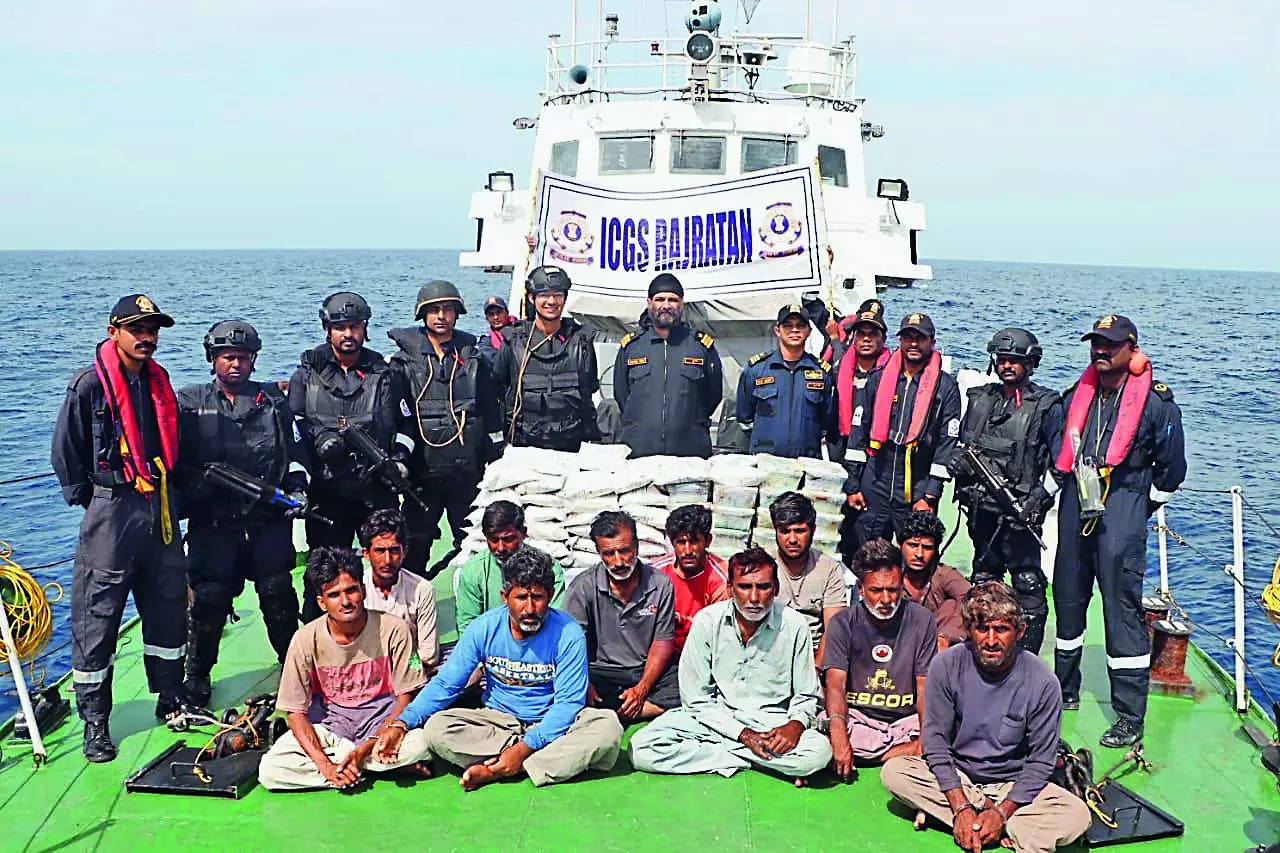 Drugs worth Rs 600 cr seized from Pakistani boat off Gujarat coast 