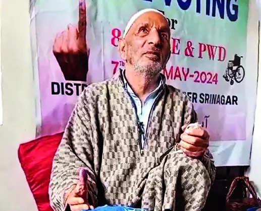 First in Kashmir: Disabled man in Srinagar votes from home 
