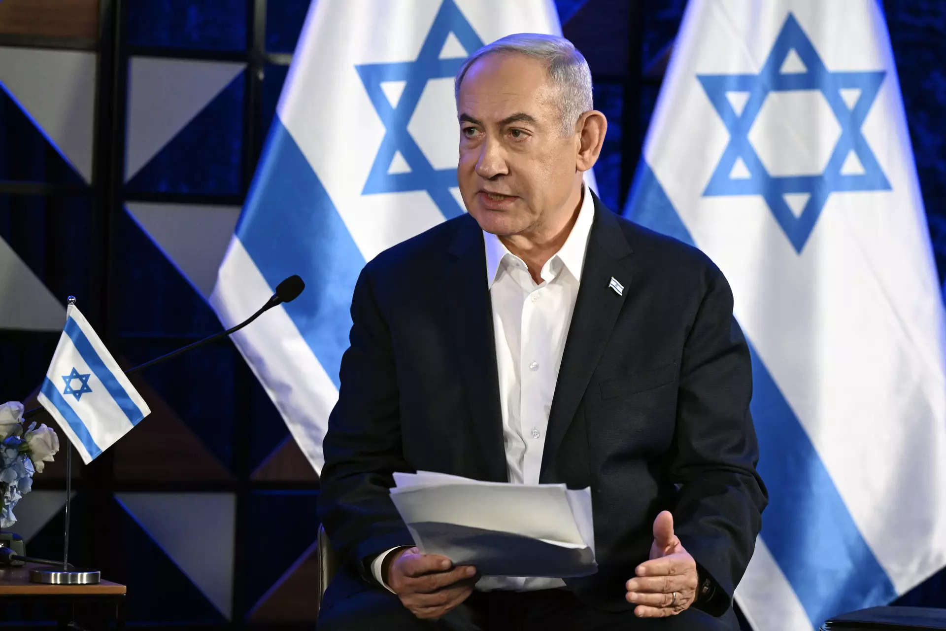 Israel PM Benjamin Netanyahu insists Gaza war will not end until 'elimination' of Hamas 