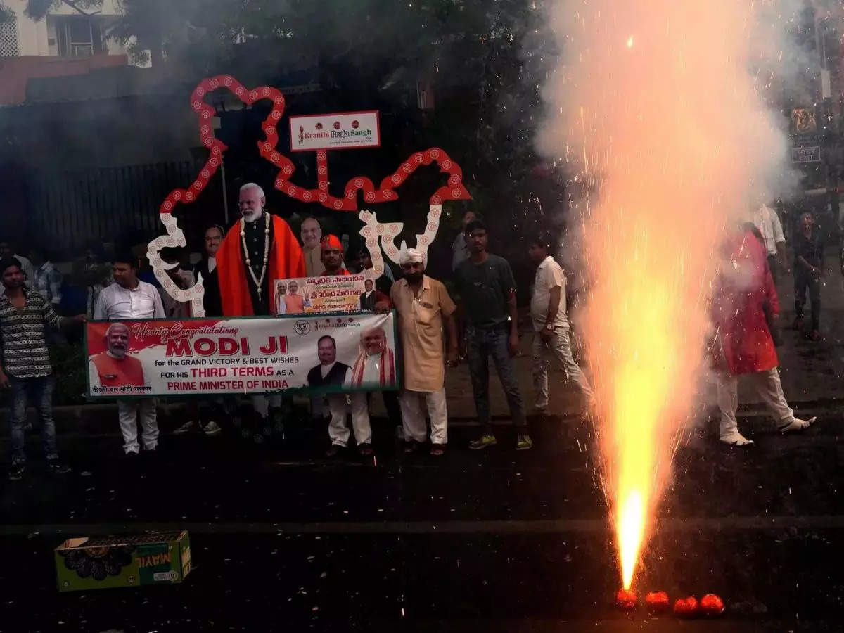 In Pics: Lok Sabha Election results declared, both BJP and INDIA celebrate:Image