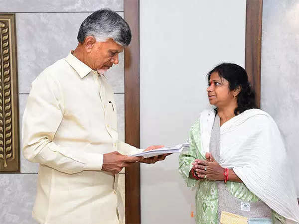Andhra Pradesh: Chief Minister Naidu announces Rs 5 lakh aid, monthly pension for woman 