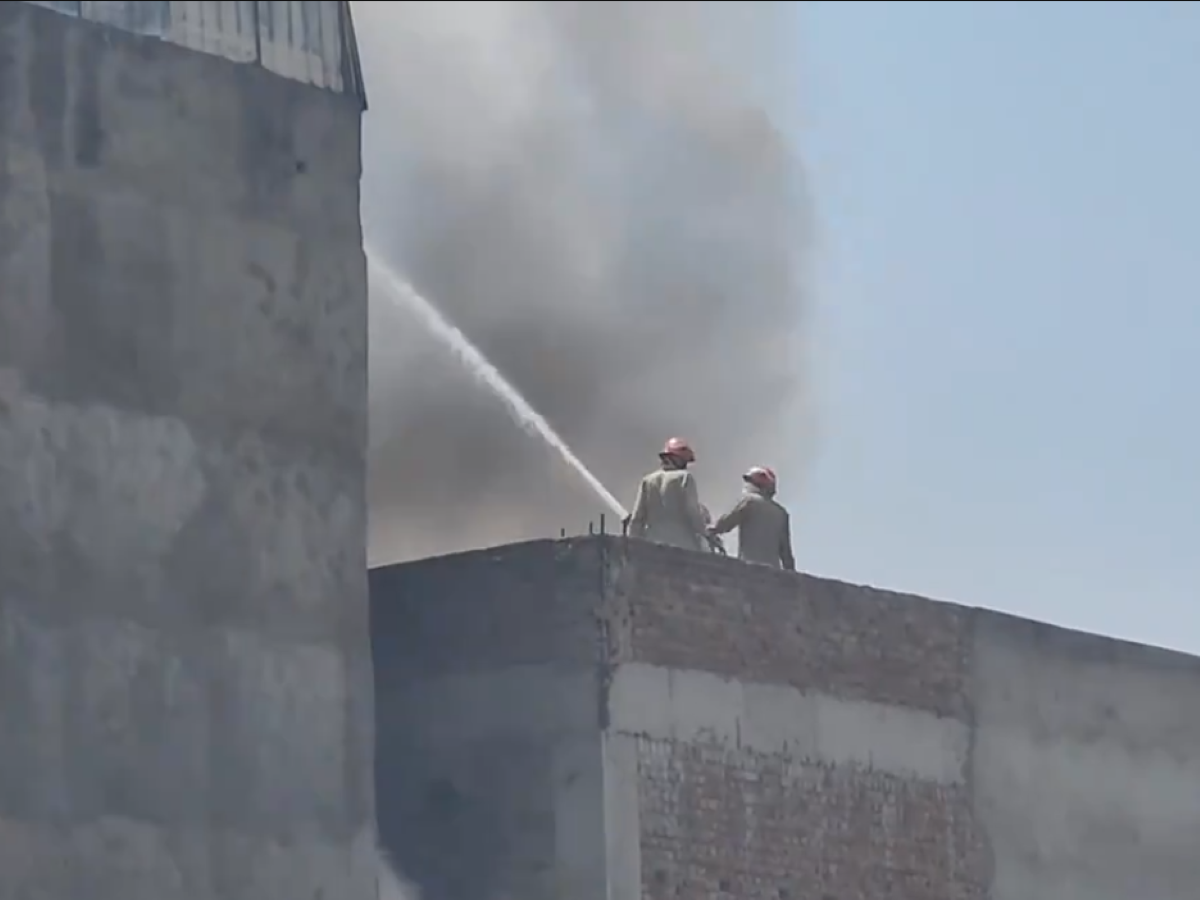 Fire breaks out at cardboard factory in Delhi's Mundka industrial area 