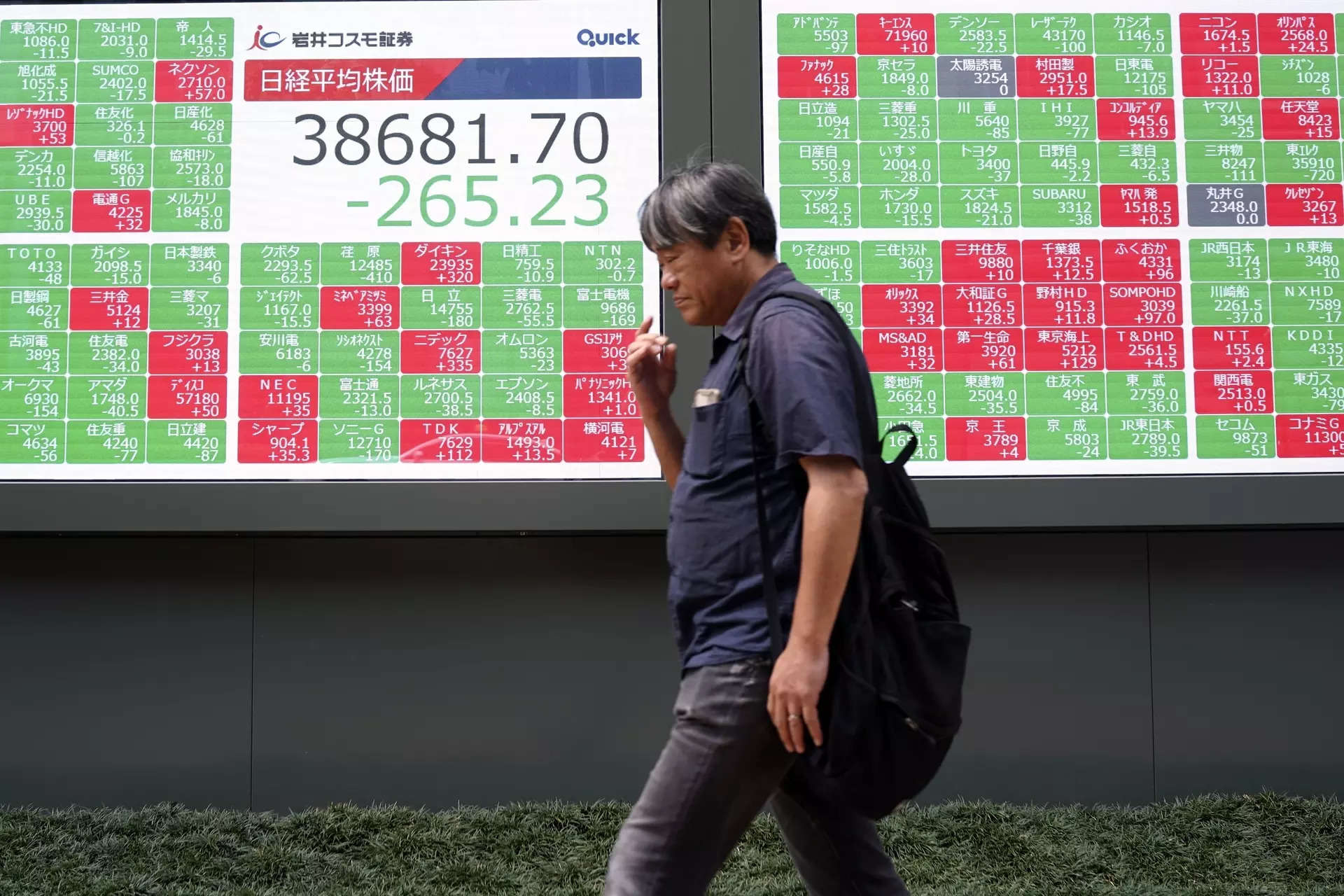 Japan's Nikkei ends firmer as investors buy shares after sharp drop 