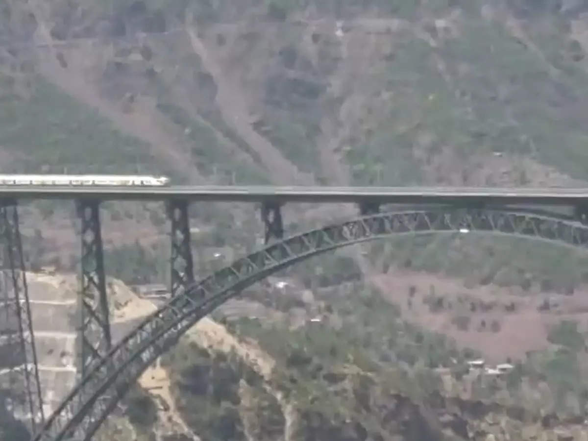 Railways successfully conducts full train run on Chenab Rail Bridge, World's highest; Services to start soon 