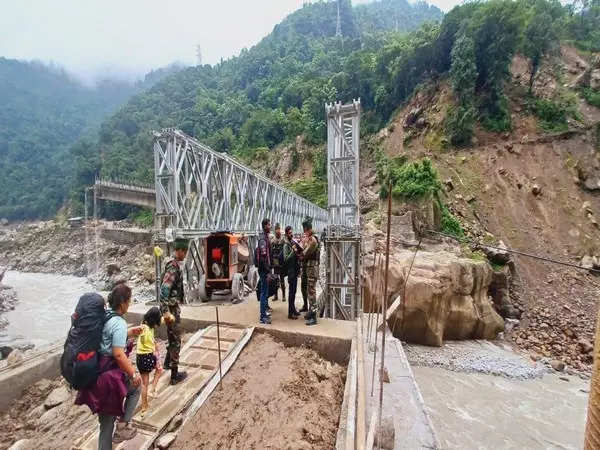 Indian Army builds suspension bridge in 48 hours in rain-hit north Sikkim 