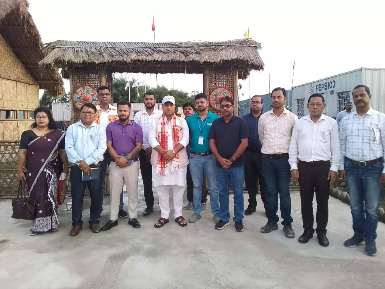 Assam's Industry Minister Bimal Bora visits Pepsi India project site at Nalbari 