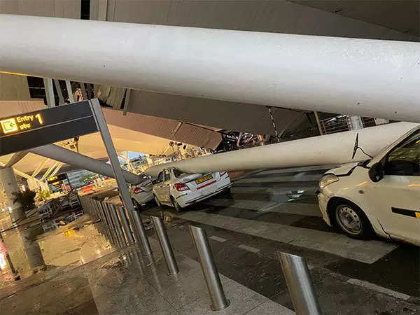 Chaos at Delhi Airport: Terminal 1 roof collapse leaves cars buried, 1 dead and flights suspended 