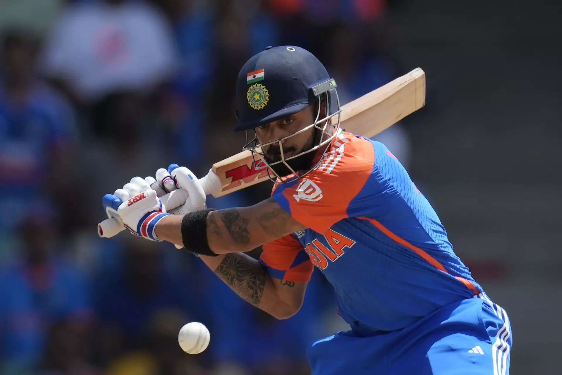 Virat Kohli hits his first half-century of T20 World Cup to resurrect India's innings 