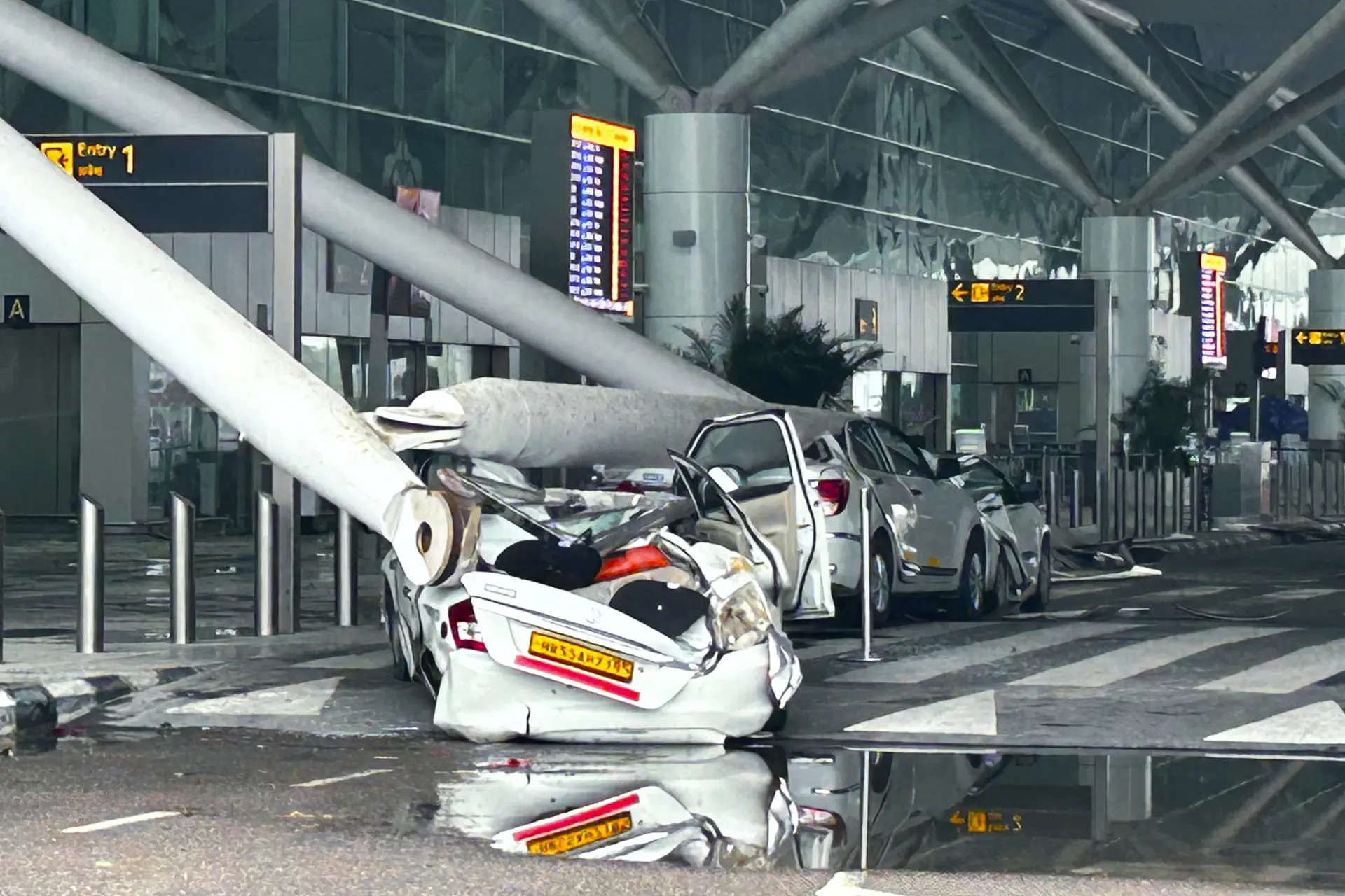 Delhi Airport T 1 Canopy Collapse: Terminal 1 operations suspended, passengers advised to check flight updates 