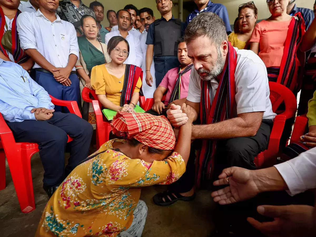 Rahul Gandhi visits Manipur relief camps, meets ethnic violence victims 